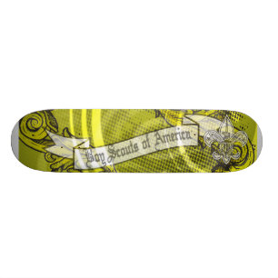 Jongen verkenners van het Amerikaanse skateboard