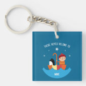 Jongen verloren en gevonden vriendschapsmetaal sleutelhanger (Voorkant)