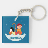 Jongen verloren en gevonden vriendschapsmetaal sleutelhanger (Achterkant)