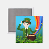 Jongen vieren Saint Patrick Day Magneet (Voorkant / Achterkant)