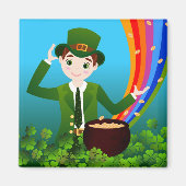 Jongen vieren Saint Patrick Day Magneet (Voorkant)