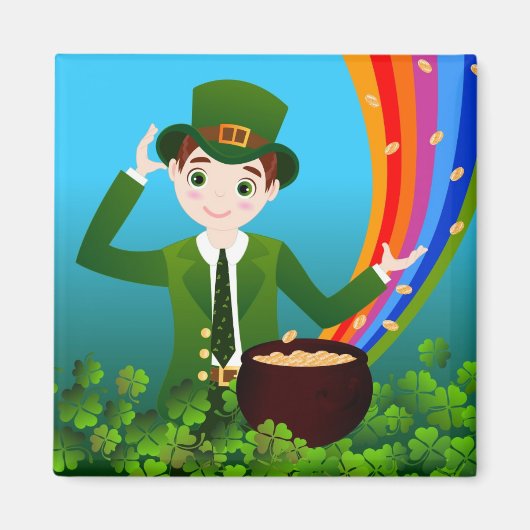 Jongen vieren Saint Patrick Day Magneet (Voorkant)