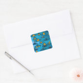 jongen vierkante sticker (Envelop)