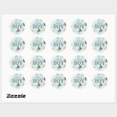 Jongen Vierkante Sticker C (Vel)
