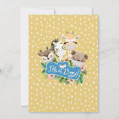 Jongen virtueel Baby shower | Gemaskerde Safari Fr Kaart (Achterkant)