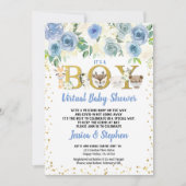 Jongen Virtuele Baby shower Pandemische Woodlanddi Kaart (Voorkant)