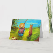 Jongen Vist aangepaste verjaardag Kaart (Voorkant)