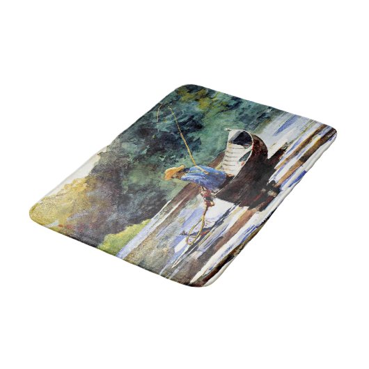 Jongen Vist, kunstwerk van Winslow Homer Badmat (Gekanteld)