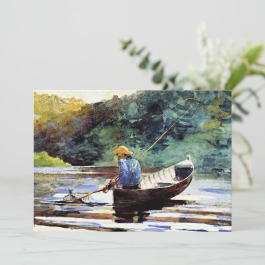 Jongen Vist, kunstwerk van Winslow Homer Kaart (Staand voorkant)