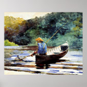 Jongen vist, kunstwerk van Winslow Homer Poster (Voorkant)