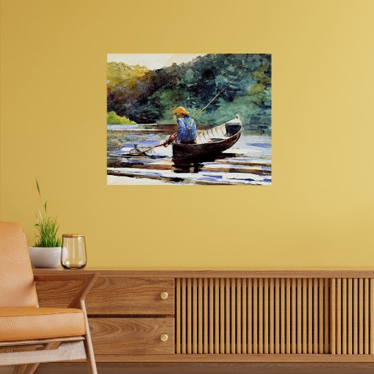 Jongen vist, kunstwerk van Winslow Homer Poster (Woonkamer 2)
