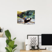 Jongen vist, kunstwerk van Winslow Homer Poster (Thuiskantoor)