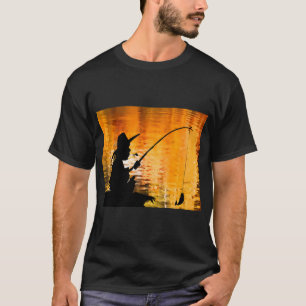 Jongen vist op de steiger t-shirt