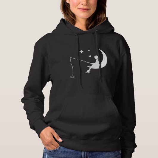 Jongen Vist van de maan wit Hoodie (Voorkant)