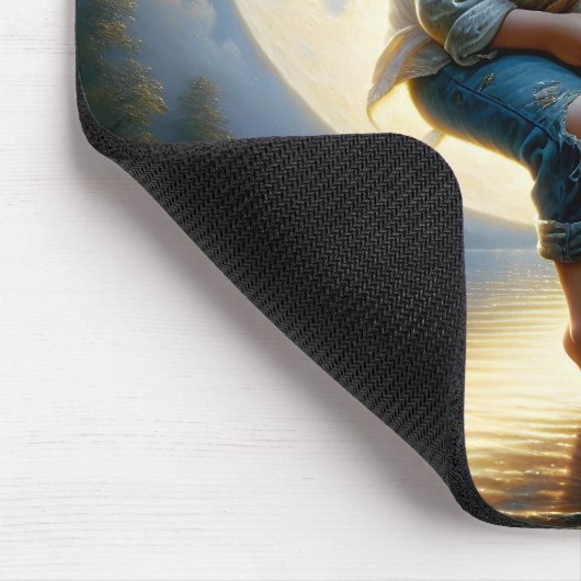 Jongen Vist van een halve maan Muismat (Hoek)