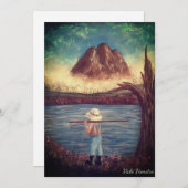 Jongen Viste Feestdagenkaart (Voorkant / Achterkant)