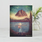 Jongen Viste Feestdagenkaart (Staand voorkant)