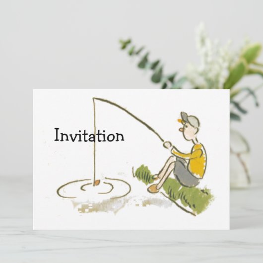 Jongen Viste Kaart (Staand voorkant)