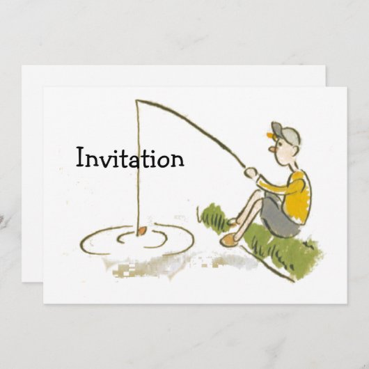 Jongen Viste Kaart (Voorkant / Achterkant)