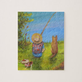 Jongen Viste Legpuzzel