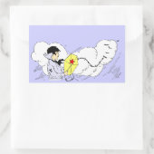 Jongen Vliegen Een Kite  Art Sticker (Tas)