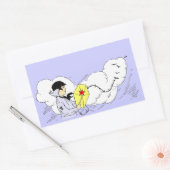 Jongen Vliegen Een Kite  Art Sticker (Envelop)