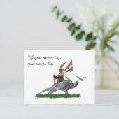 Jongen vliegen op Briefkaart (Staand voorkant)