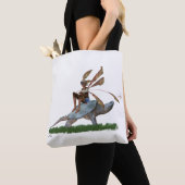 Jongen vliegen op de Canvas tas van de schildpad (Dichtbij)