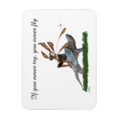 Jongen vliegen op een flexibele foto van de schild magneet (Verticaal)