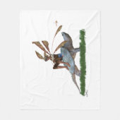 Jongen vliegen op Turtle Fleece Deken (Voorkant)