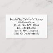 Jongen vliegen op Visitekaartje (Achterkant)