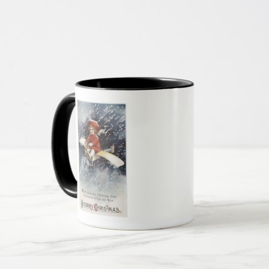 Jongen vliegend Make-Shift-vliegtuig Mok (Voorkant links)