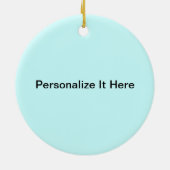 Jongen vliegvliegtuig keramisch ornament (Achterkant)