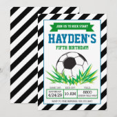 Jongen Voetbal Verjaardag Party Uitnodiging (Voorkant / Achterkant)