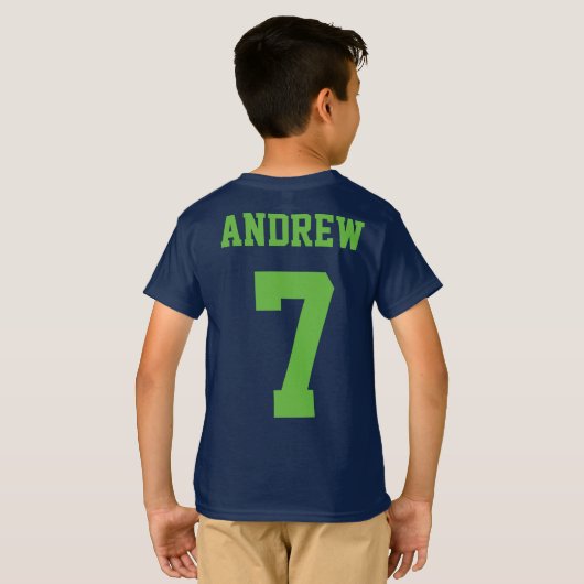 Jongen Voetbal Verjaardagsfeestje T-shirt (Achterkant volledig)