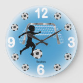 Jongen Voetbalspeler Grote Klok (Voorkant)