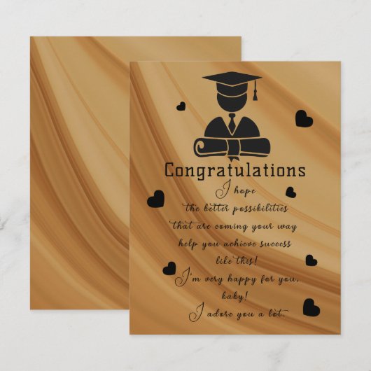 Jongen vriend's Afstuderen Kaart (Voorkant / Achterkant)