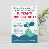 Jongen-walviswedstrijd uitnodiging (Staand voorkant)