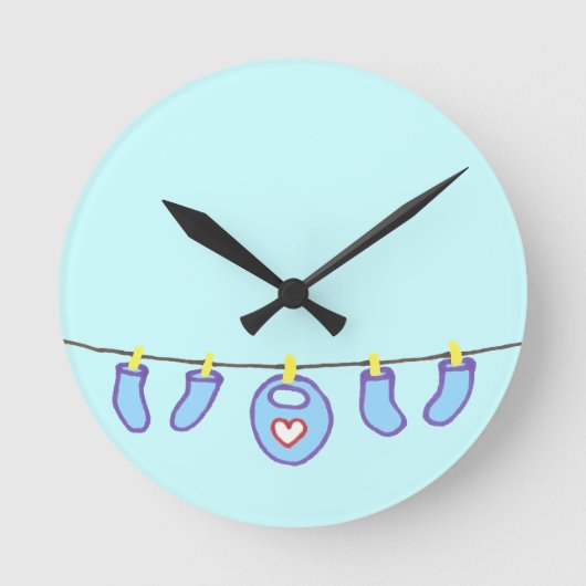 Jongen was een jongen. Gepersonaliseerd Ronde Klok (Voorkant)