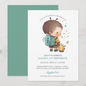 Jongen Waterverf 1e Verjaardag I Kaart (Voorkant / Achterkant)