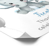 Jongen Waterverf Baby shower Behandelingen Poster (Hoek)