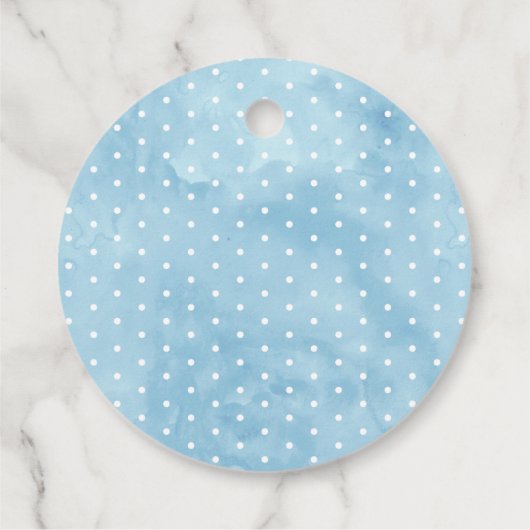 Jongen Waterverf Baby shower Pop Bedankjes Labels (Achterkant)