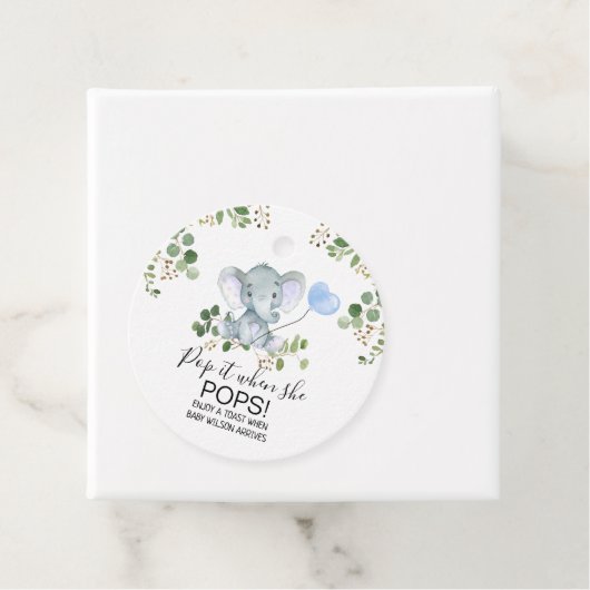 Jongen Waterverf Baby shower Pop Bedankjes Labels (In situ)