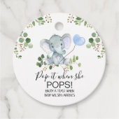 Jongen Waterverf Baby shower Pop Bedankjes Labels (Voorkant)