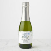 Jongen Waterverf Baby shower Pop Sparkling Wijnetiket (Voorkant)