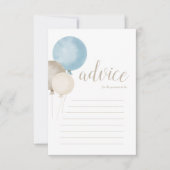 Jongen! Waterverf Ballon Advice Kaart (Voorkant)