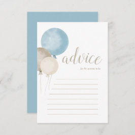 Jongen! Waterverf Ballon Advice Kaart