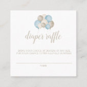 Jongen! Waterverf ballon, diaper, Kaart Raffle Vierkante Visitekaartje (Voorkant)