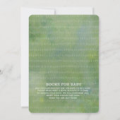 Jongen Waterverf Elephant Baby shower Invitation Kaart (Achterkant)