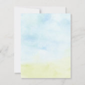 Jongen Waterverf Olifant Baby Shower Uitnodigingen (Achterkant)